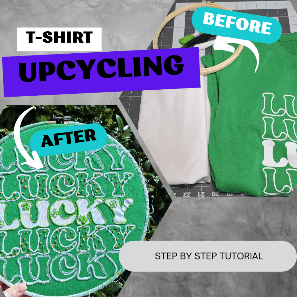 Upcycling a T-shirt into Home Decor with&nbsp;Embroidery